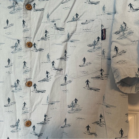 Jack O’Neill Collection costal linen graphic button down pocket shirt - Picture 3 of 5
